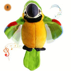 🦜💬 Talking Macaw Parrot Plush Toy – Voice Repeating Electronic Stuffed Bird with Animated Movement