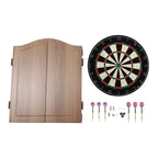 🎯 Wall‑Mounted MDF Dartboard Cabinet Set for Adults | Premium Sisal Dart Board with Scoreboards, Storage & Modern Brown Cabinet | Home, Bedroom, Bar Game Room Decor ⭐