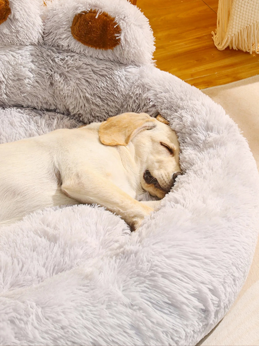 🛋️❄️ Fluffy Winter Dog Bed – Warm Pet Sofa Basket
