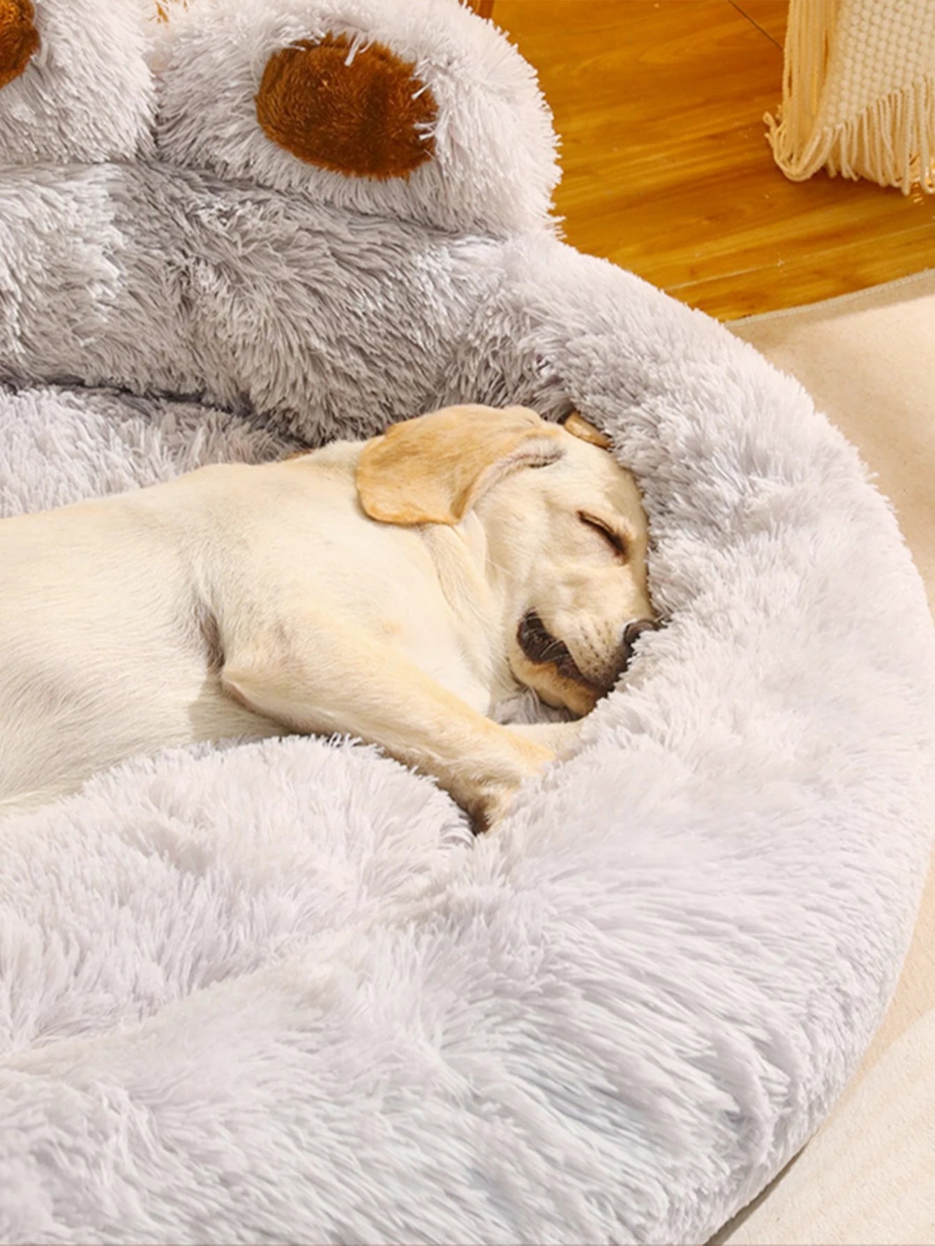 🛋️❄️ Fluffy Winter Dog Bed – Warm Pet Sofa Basket