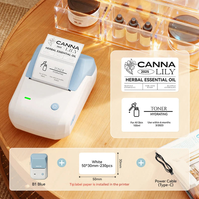 🏷️📱 NIIMBOT B1 Portable Thermal Label Printer – 2 Inch Bluetooth Sticker Maker