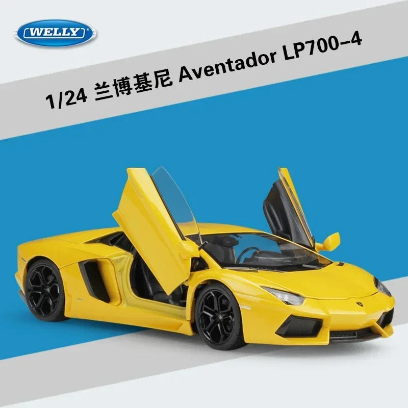 1:24 Lamborghini Aventador LP700-4 Simulation Alloy Car Model  - Suitable for Children's Toys and Collections