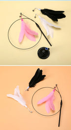 🐱🪄 Hands-Free Interactive Cat Teaser Wand with Suction Cup