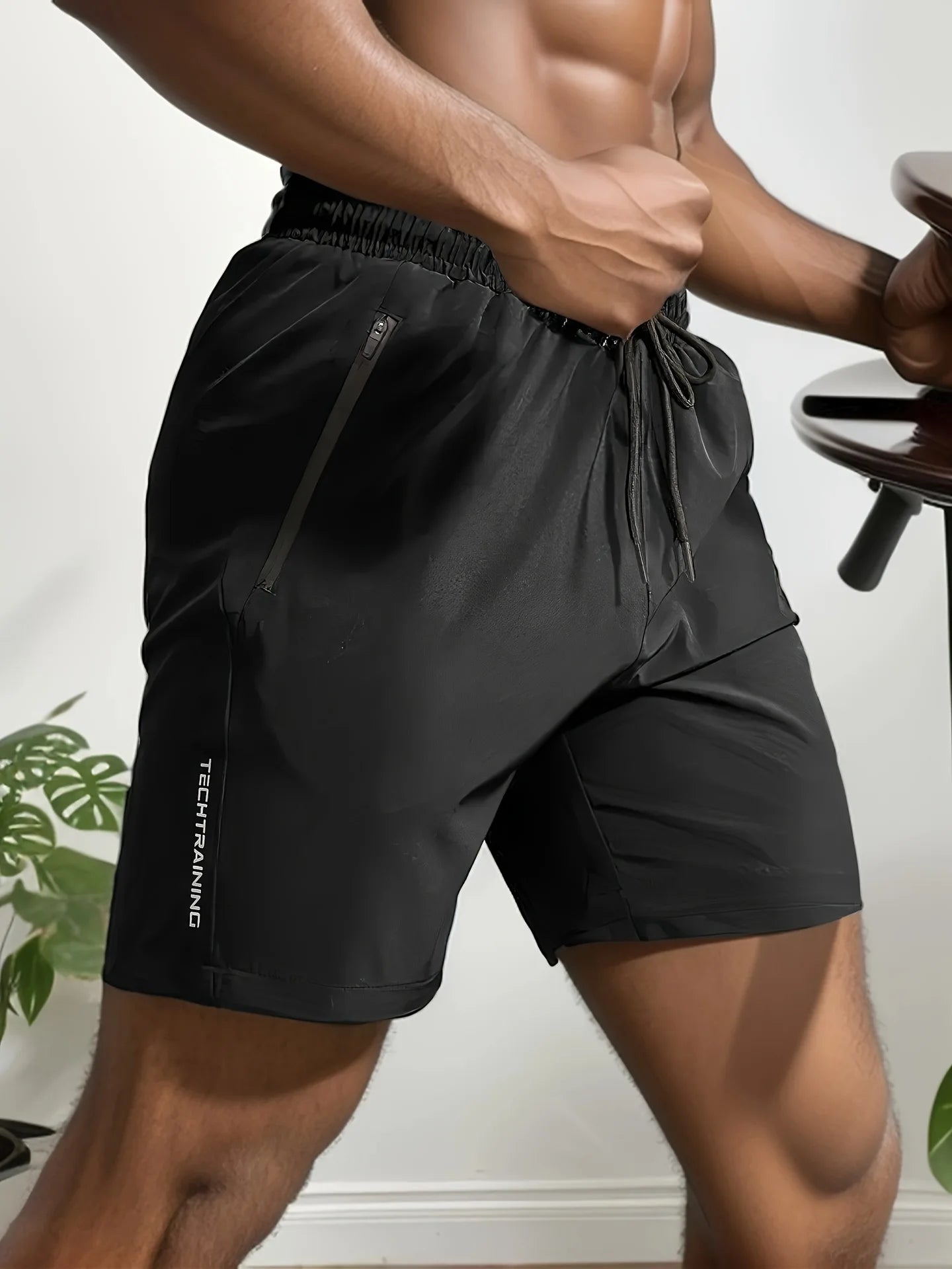 Men's Breathable Letter Print Shorts Dry Outdoor Casual Shorts Beach Shorts Gym Sport Running Squat Fitness Men Short Pants Breathable Drawstring Shorts