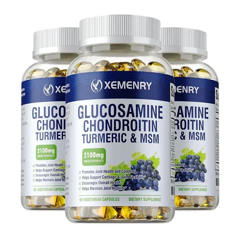 Glucosamine Chondroitin - Supports Healthy Joint Function, Protects Joint Tissue, Relieves Pain, and Improves Mobility
