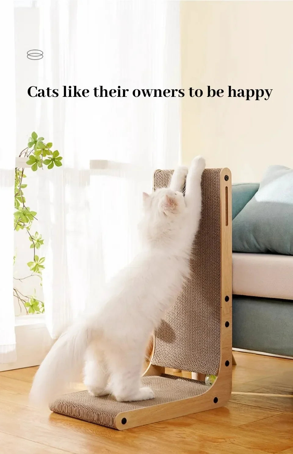 🐾📐 L-Shape Cardboard Cat Scratcher – Wear-Resistant Scratch Post