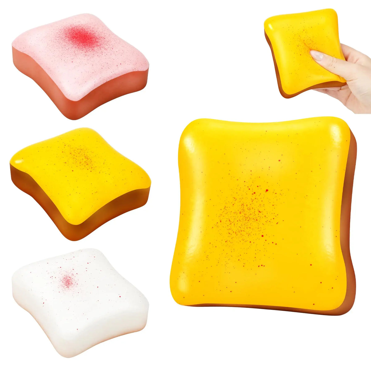 Cute Butter Toast Squishy – Slow-Rising Kawaii Bread Fidget Toy