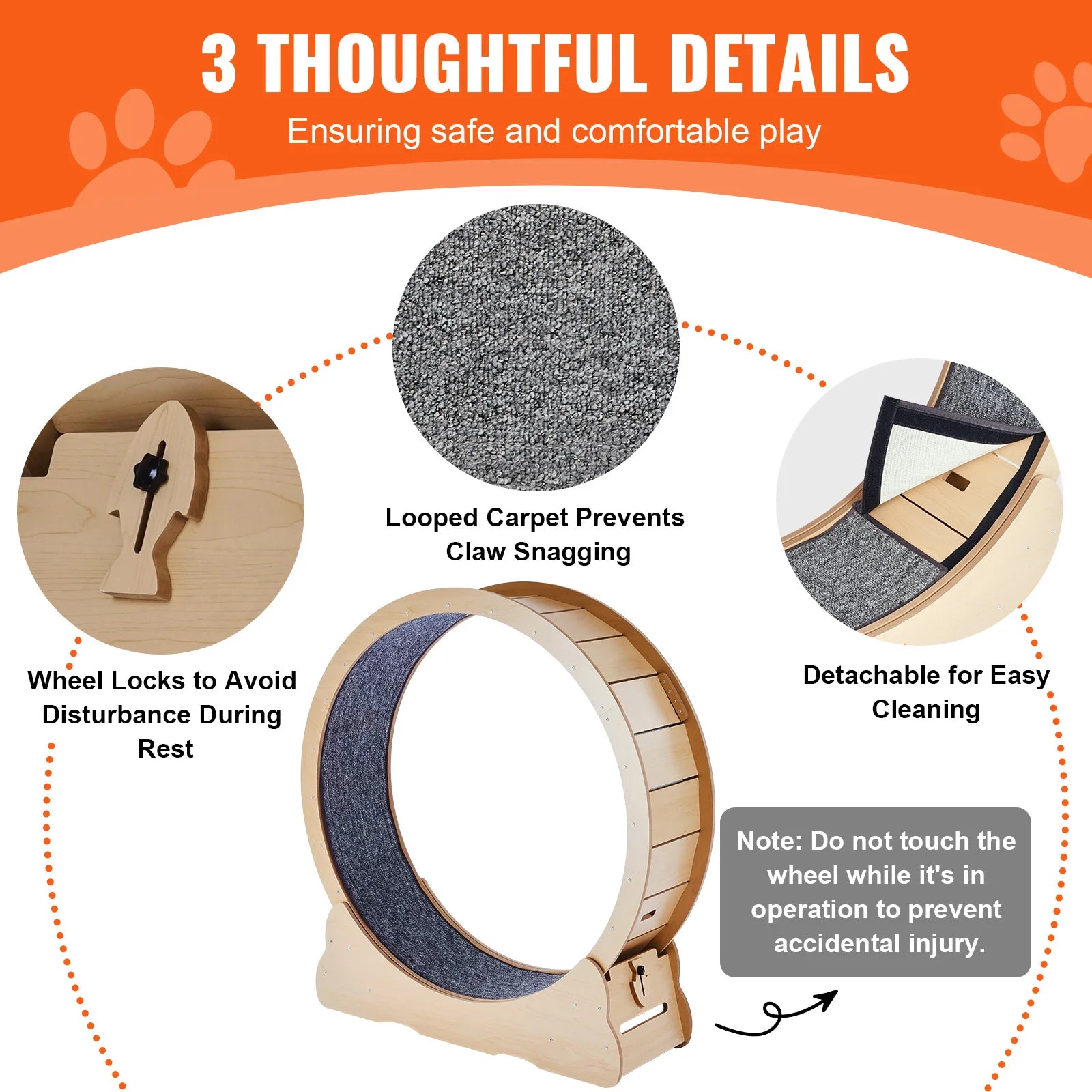 🐱🏃‍♀️ SucceBuy Wooden Cat Exercise Wheel – Large Indoor Treadmill 🔎 SEO Title