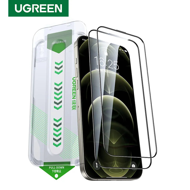 Tempered Glass Screen Protector for iPhone 17/16/17 Pro Max – 9D Hardness, HD Clarity, Full Coverage, Anti-Spy, 2PCS Automatic Dust-Free