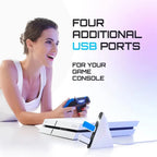 🔌💻 4-Port USB 3.0 Hub Docking Station – 5Gbps with LED & 39” Cable