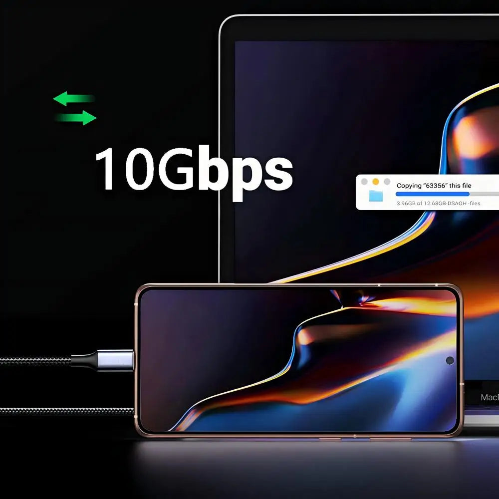 ⚡🔌 100W USB-C PD 10Gbps Cable with 4K 60Hz Video (E-Marker)