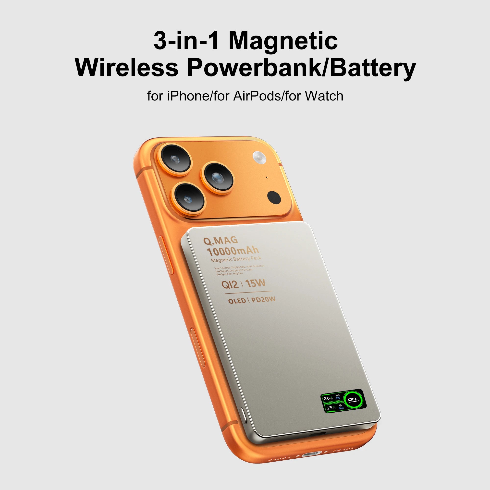Magnetic Wireless Power Bank 5000/10000mAh | Fast Charging External Battery for iPhone 12‑17 Pro, Apple Watch & AirPods 🔋