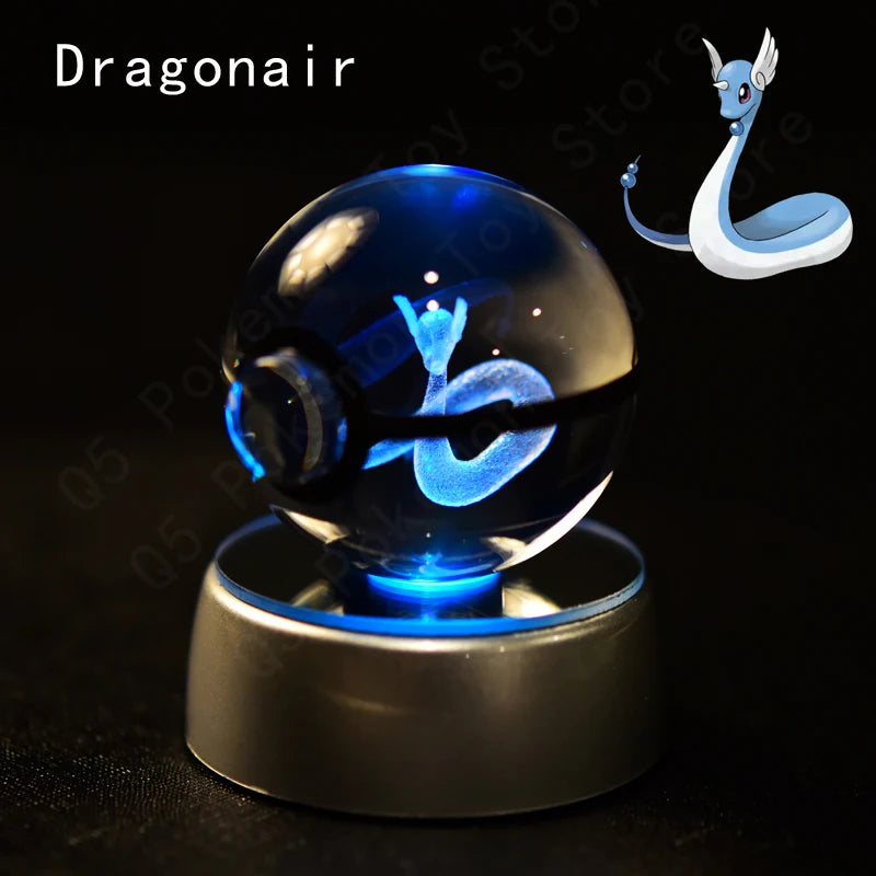 Pokémon Crystal Ball 3D Night Light – Mewtwo, Pikachu & Gengar