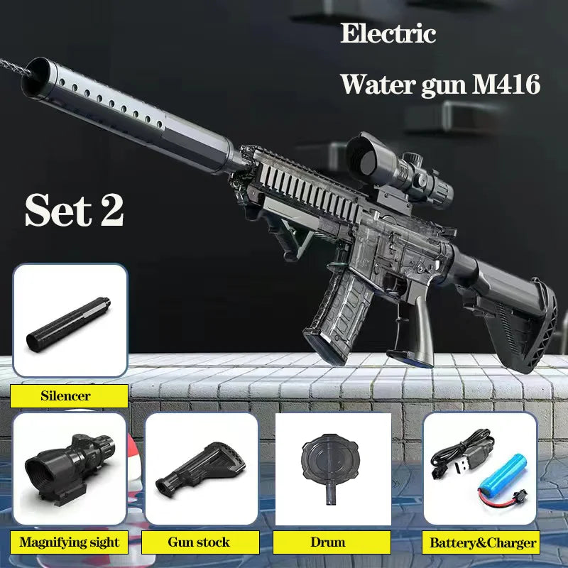 💦☀️ Summer High-Pressure Water Gun – Non-Electric Full-Automatic Shooting Water Pistol for Kids