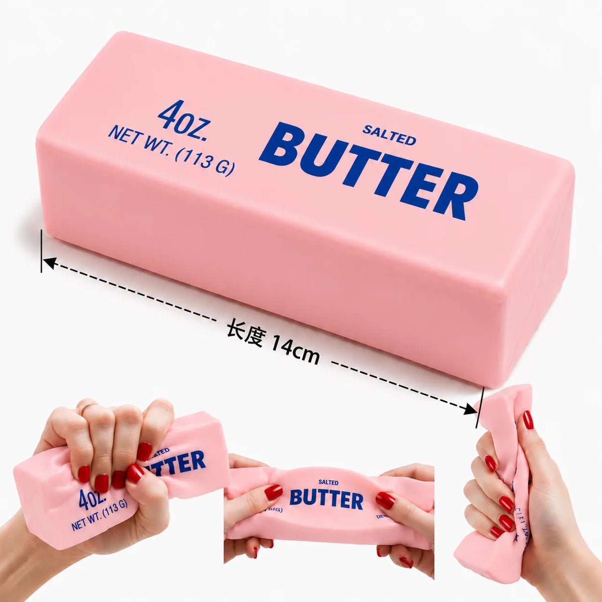 Jumbo Butter Squishy Fidget Toy – Transparent Squeeze Stress Relief