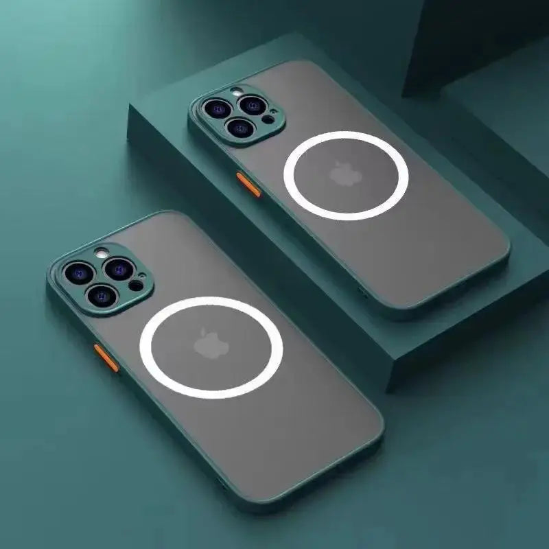Luxury Matte Armor Magnetic MagSafe Case for iPhone 15 / 16 / 14 / 13 / 12 / 11