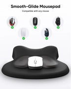 🖱️🖤 Ergonomic Mouse Pad with Wrist Rest – Non-Slip Hard Base