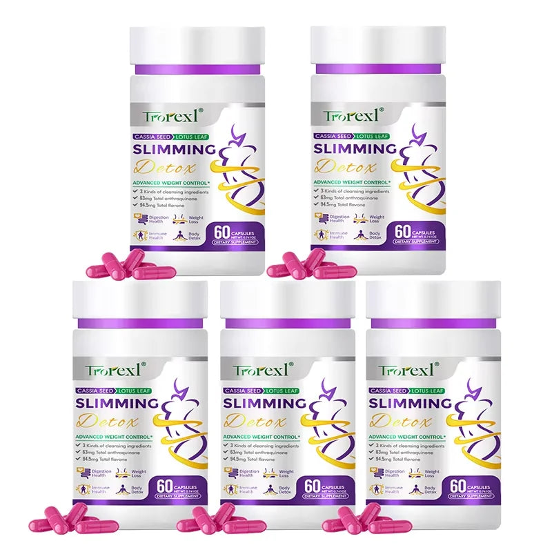 🌿🔥 Cassia Seed & Lotus Weight Loss Pills (60 Caps) – Natural Fat Burner for Women | Safe Slimming Aid, Clinically Tested Formula