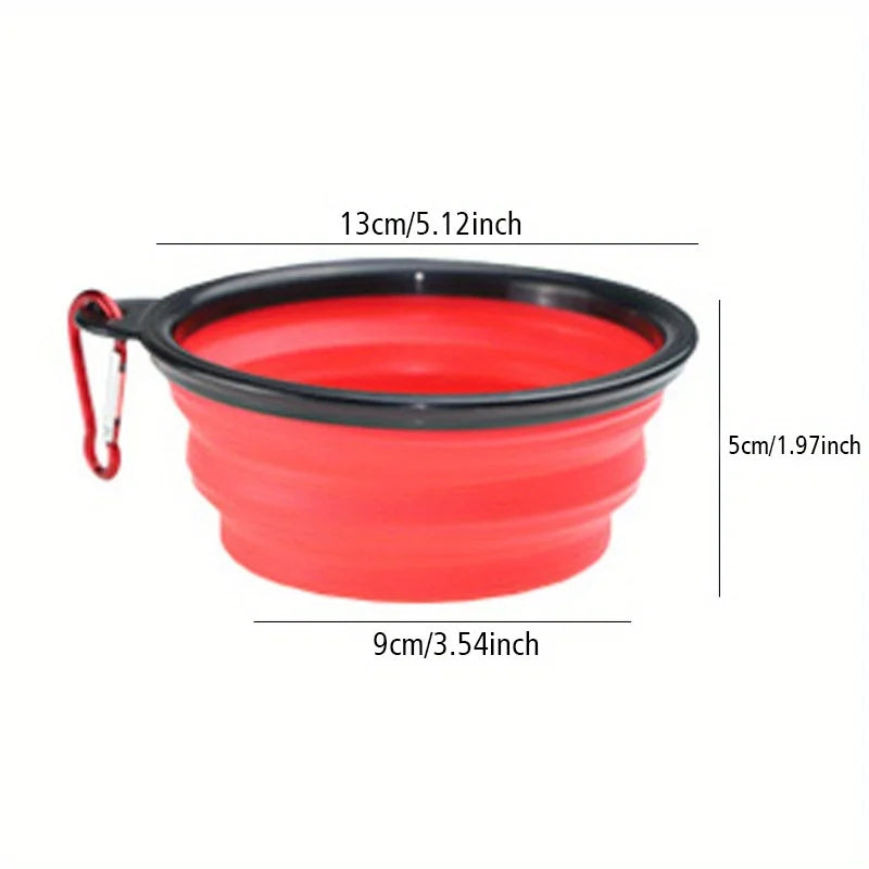 🐾🥣 Portable Folding Silicone Dog Travel Bowl – Food & Water