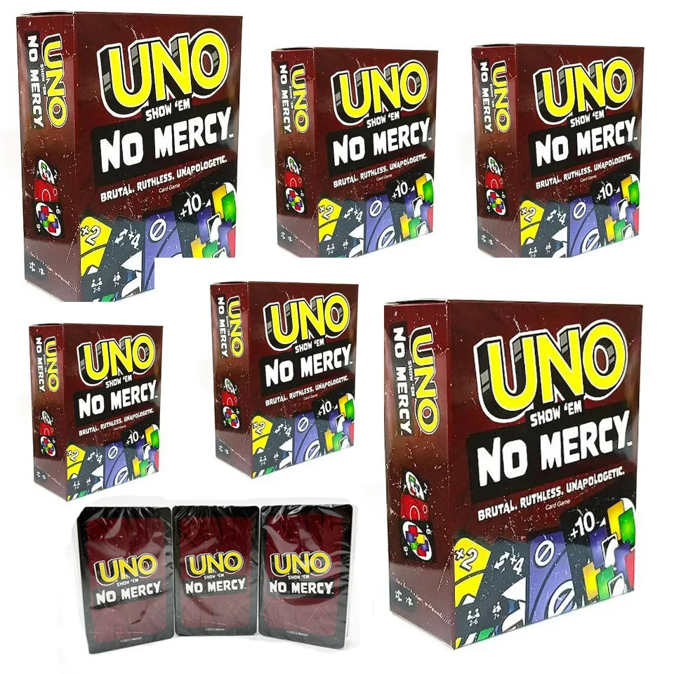 NEW Uno No mercy Game Board Games 2025 UNO Cards Table Family Party Entertainment UNO Games Card Toys Children Birthday Christmas