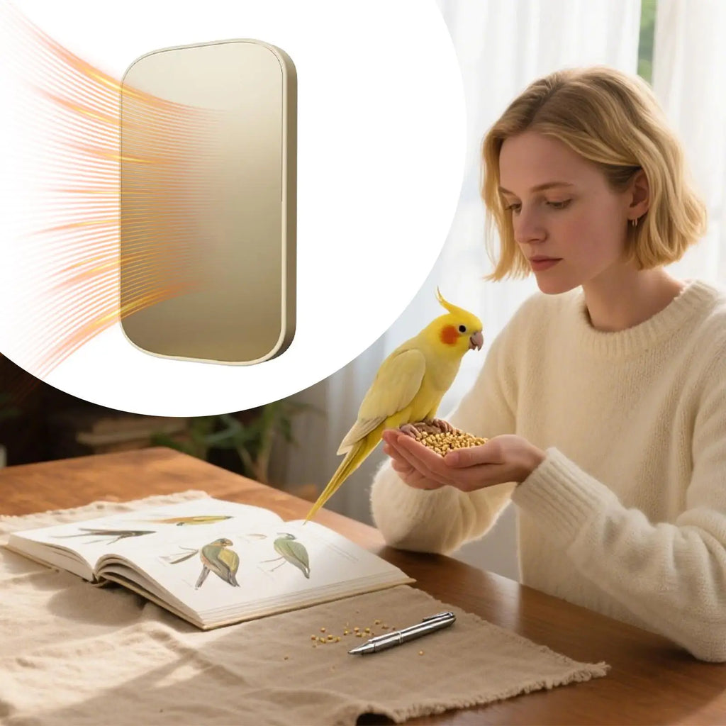 🦜🔥 Auto Thermostat Heated Bird Perch – Safe Winter Warmer Stand