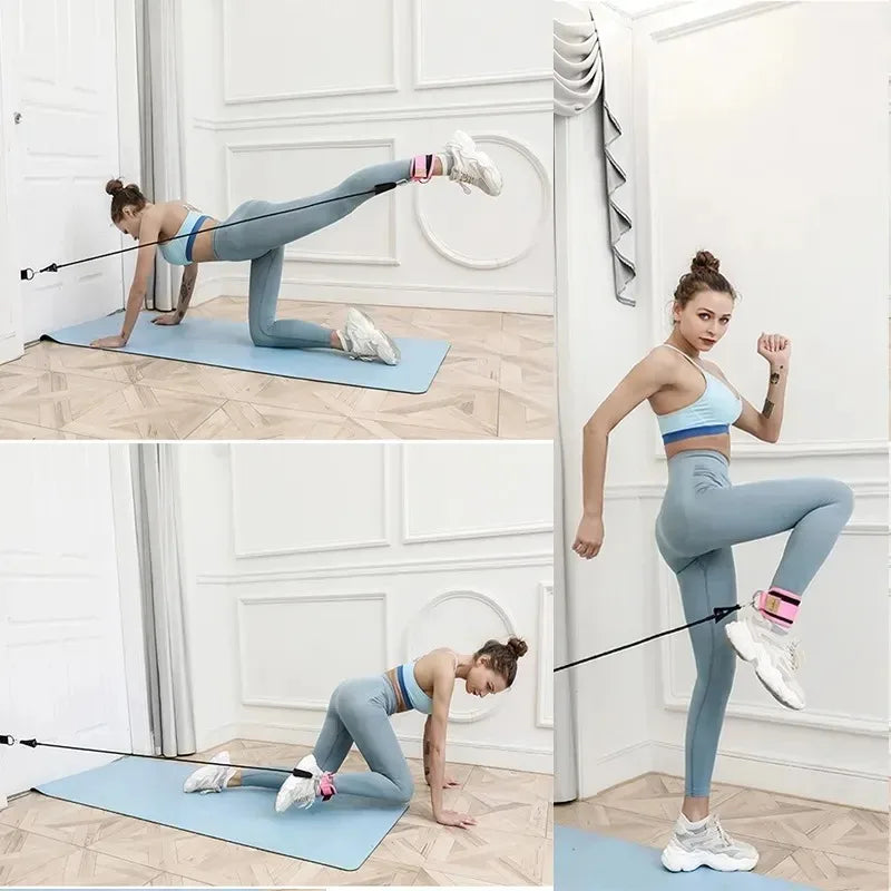 Double D-Ring Cable Ankle Straps – Gym Ankle Cuffs for Glutes, Legs & Strength Training🍑🏋️‍♀️