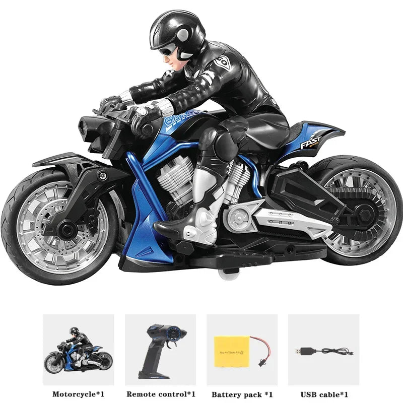 Remote Control Stunt Motorbike 360° Rotation Drift RC Car Model High Speed USB Charge Climbing Racing RC Motorcycle Toy for Kids