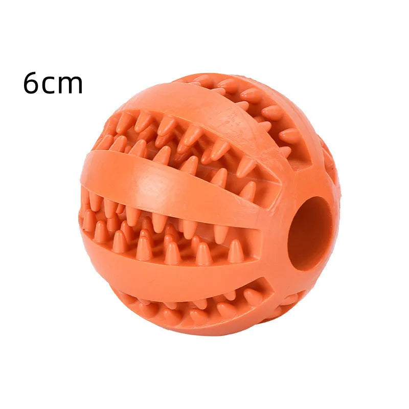Natural Rubber Dog Chew Toy Ball – Extra-Tough Interactive Treat & Tooth Cleaning Ball 2