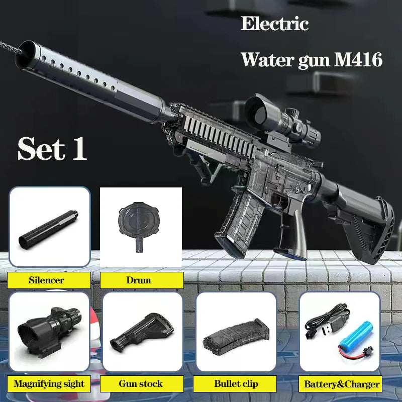 💦☀️ Summer High-Pressure Water Gun – Non-Electric Full-Automatic Shooting Water Pistol for Kids