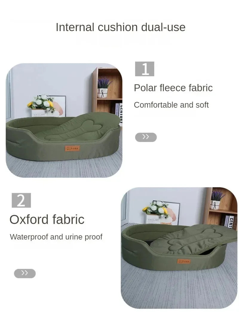 🐾🛏️ Winter Fluffy Dog Cushion Sofa Bed – Large & Medium Pets