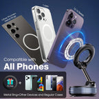 Upgraded 360° Vacuum Magnetic Phone Holder | Hands-Free Car Mount 🚗 | Suction Cup Magnetic Phone Stand for Car, Gym, Mirror, Kitchen & More ✨