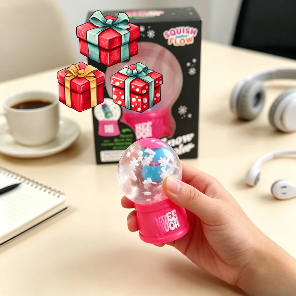 Snow Globe Fidget Squeeze Toy – Sensory Stress Relief Fidget