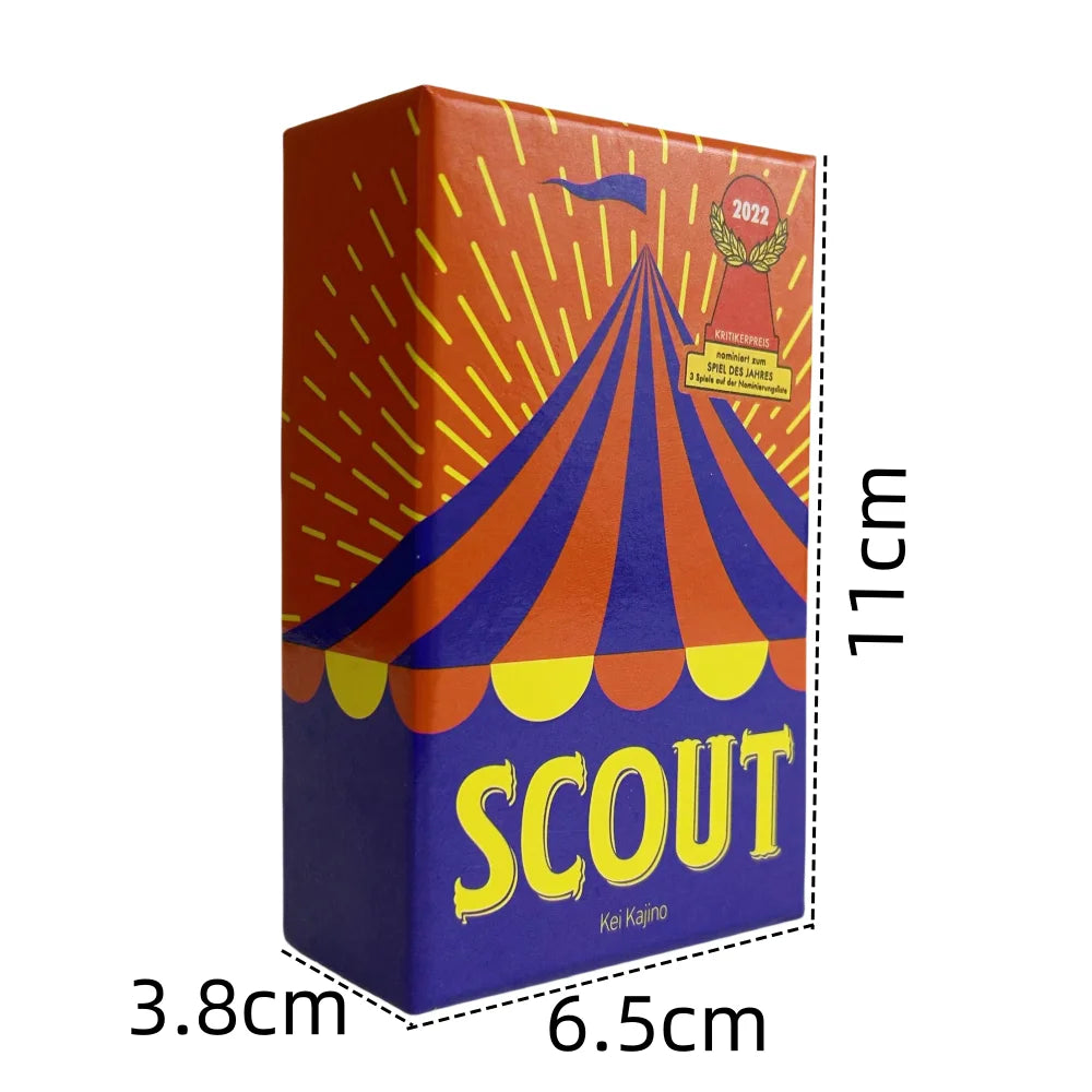 SCOUT – Award-Winning Circus-Themed Card Game | 2–5 Players | Fast Party Poker-Style Strategy Game🎪🎴