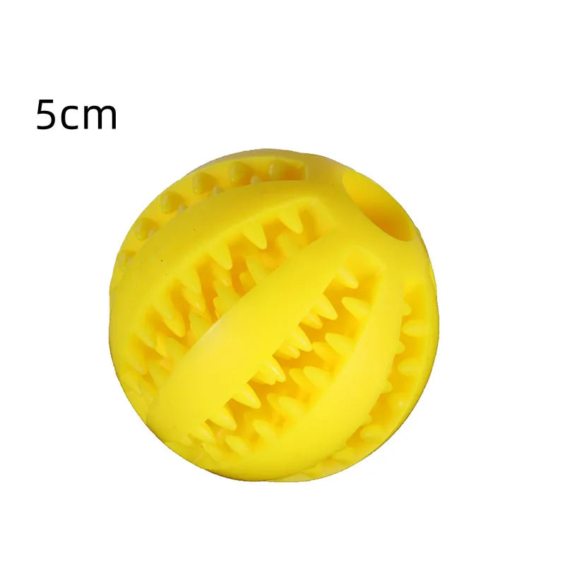 Natural Rubber Dog Chew Toy Ball – Extra-Tough Interactive Treat & Tooth Cleaning Ball 2" (5cm)