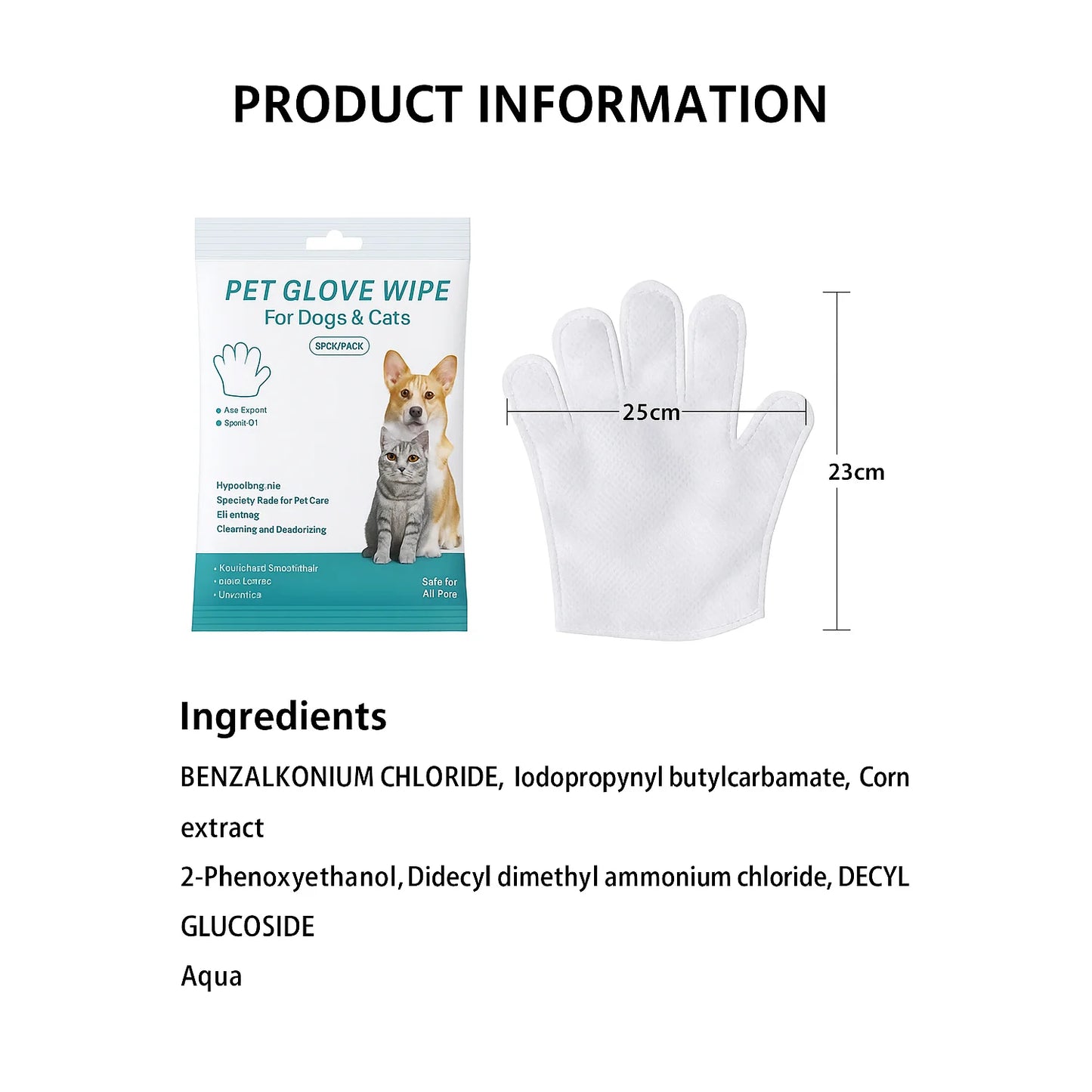 Pet supplies, pet disposable gloves, bathing and cleaning for cats and dogs, dry cleaning, wet wipes, and gloves.