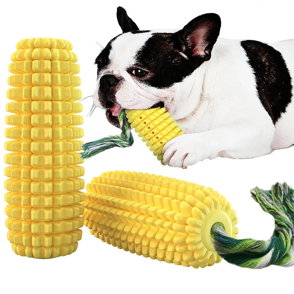 Squeak Corn Chawing Pet Toy Indestructible Toothbrush Dog Toys For Aggressive Chewers Soft Big dog Plaything with Sound