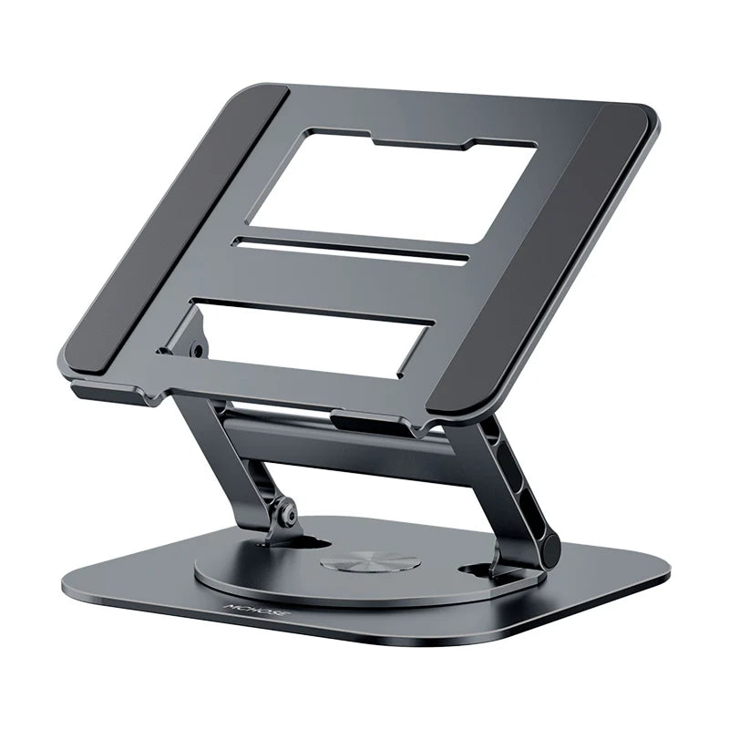💻🔄 360° Rotatable Aluminum Laptop Stand – Adjustable Desk Riser