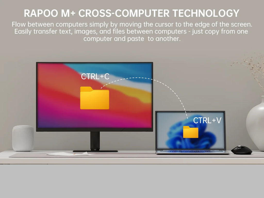 🖱️⚡ Rapoo MT760L / MT760M Multi-Mode Rechargeable Wireless Mouse – 4000 DPI