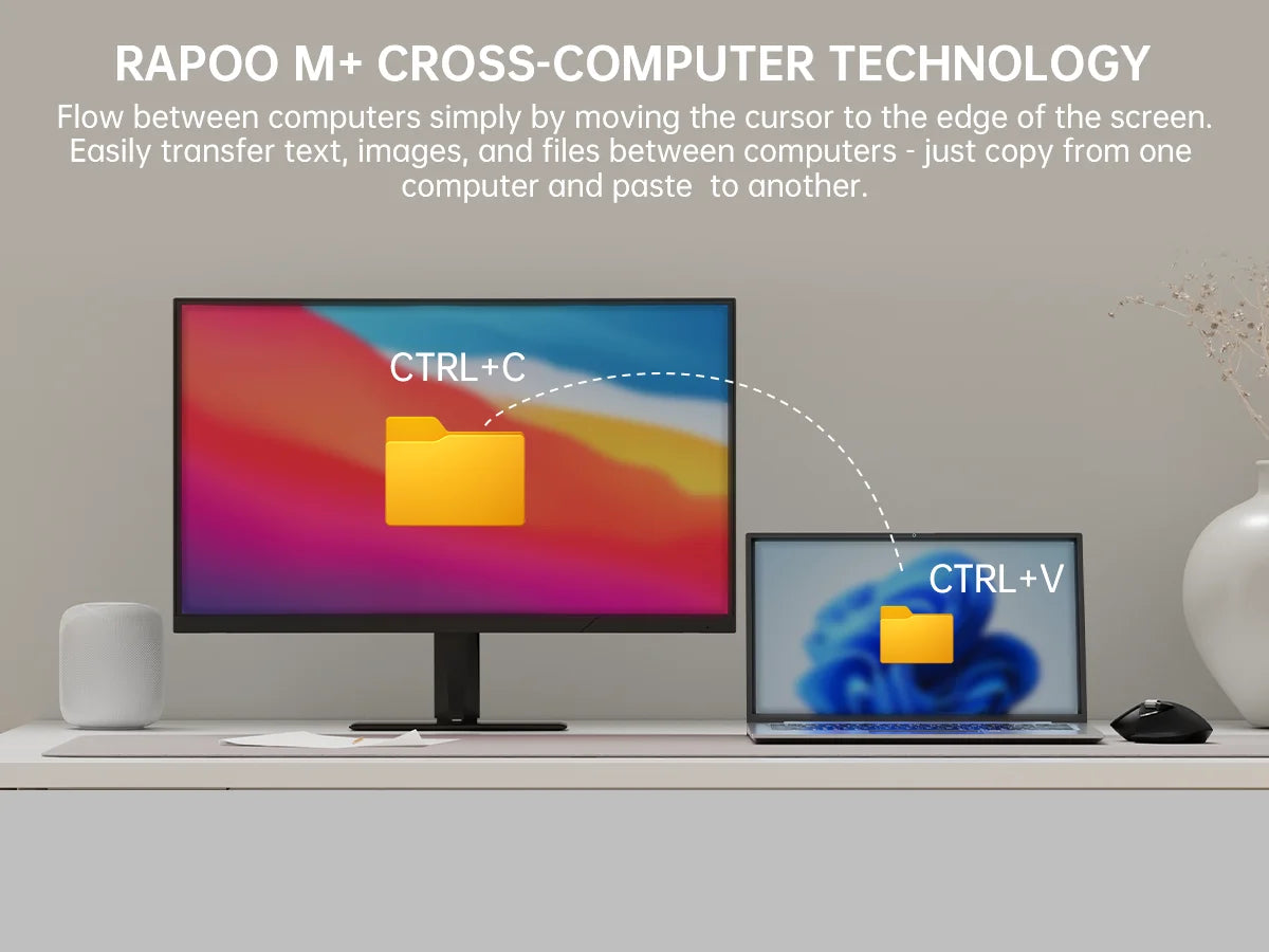 🖱️⚡ Rapoo MT760L / MT760M Multi-Mode Rechargeable Wireless Mouse – 4000 DPI