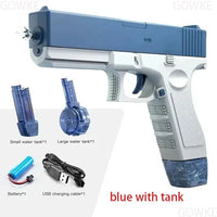 Blue with tan