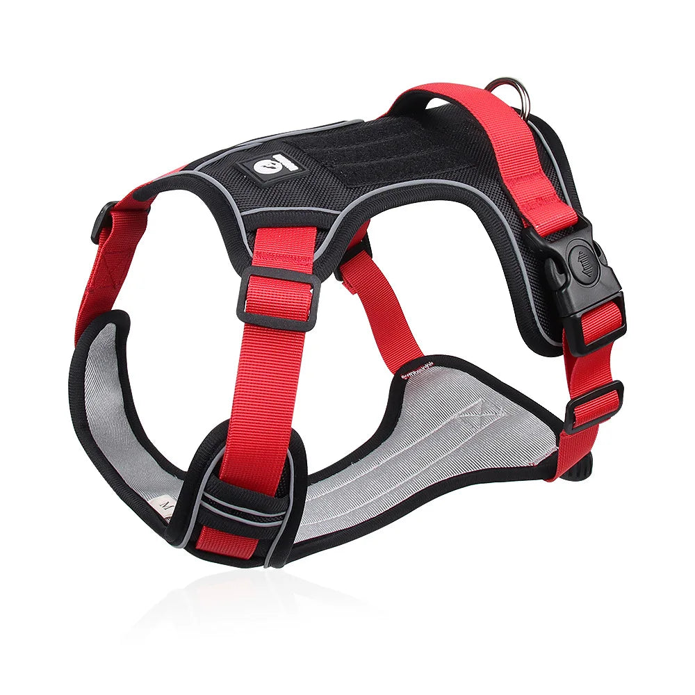 🐕🛡️ Reflective Tactical Dog Harness – 1680D Waterproof Vest
