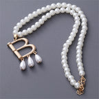 👑✨ Fashion Queen Anne Boleyn Cosplay Necklace 🤍 | Faux Pearl Renaissance Noble Jewelry 💎 | Halloween Royal Costume Accessory for Women 🎃