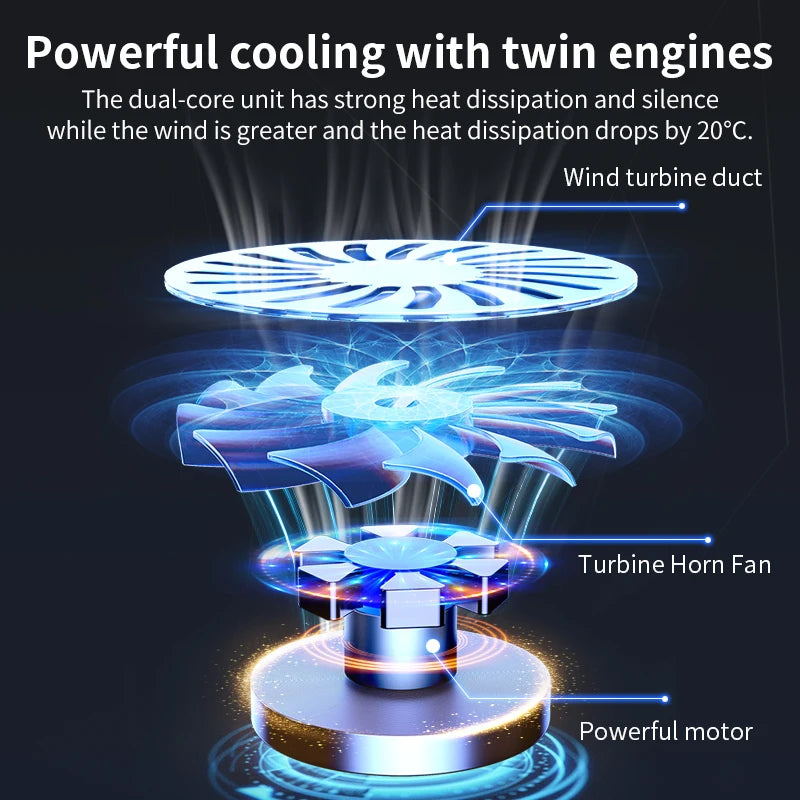 🔥❄️ Q100 17-Inch Gaming Laptop Cooler – 2600RPM LED Screen