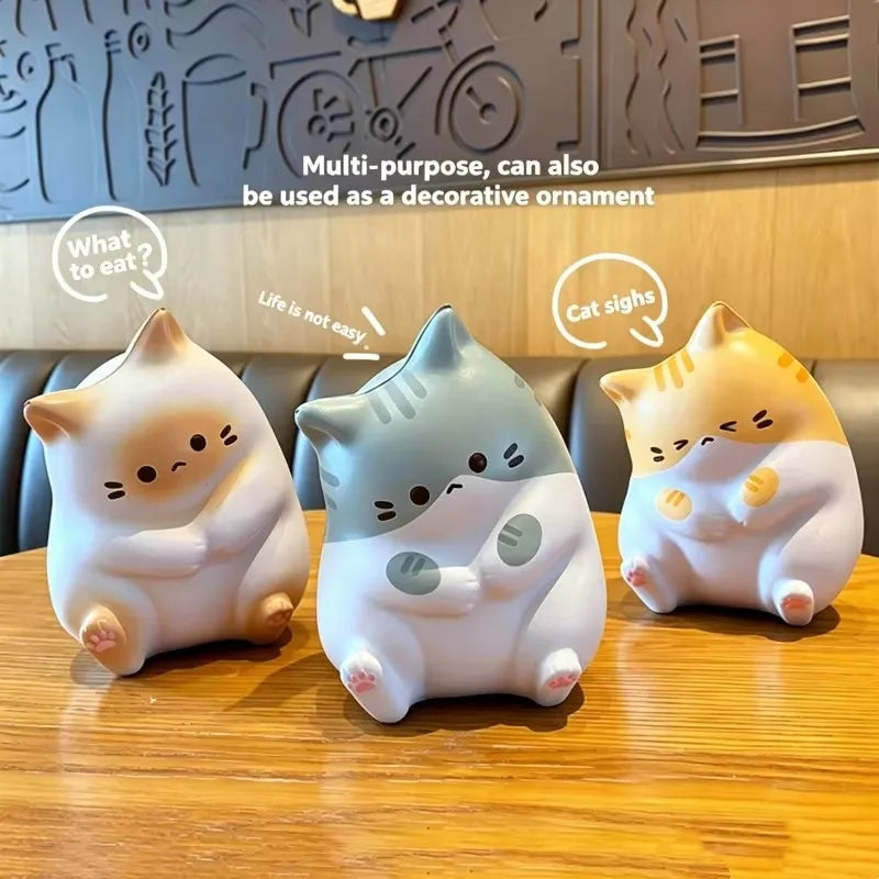 Cute Chubby Cat Squishy Toy – Slow-Rebound PU Sensory Fidget
