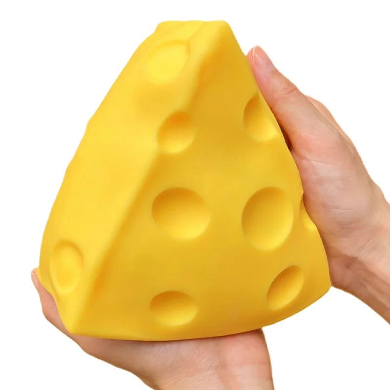 Jumbo Cheese Squishy Stress Ball – Slow-Rebound Cheese Fidget Toy