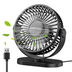🌬️💻 Portable USB Electric Fan – 3 Speed Silent Mini Cooler
