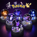 Pokémon Crystal Ball 3D Night Light – Mewtwo, Pikachu & Gengar