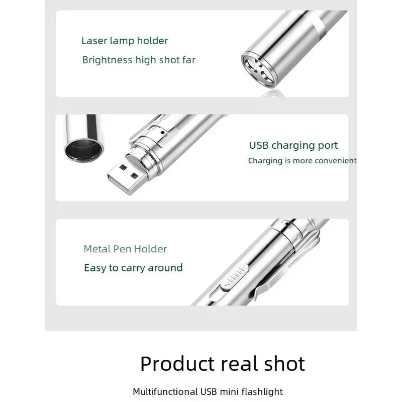 🐱🔴 USB Rechargeable Infrared Laser Cat Toy – Multifunction Interactive Stick