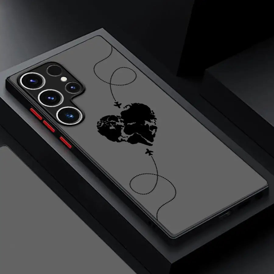 Line Airplane Topographic Phone Case for Samsung Galaxy S Series