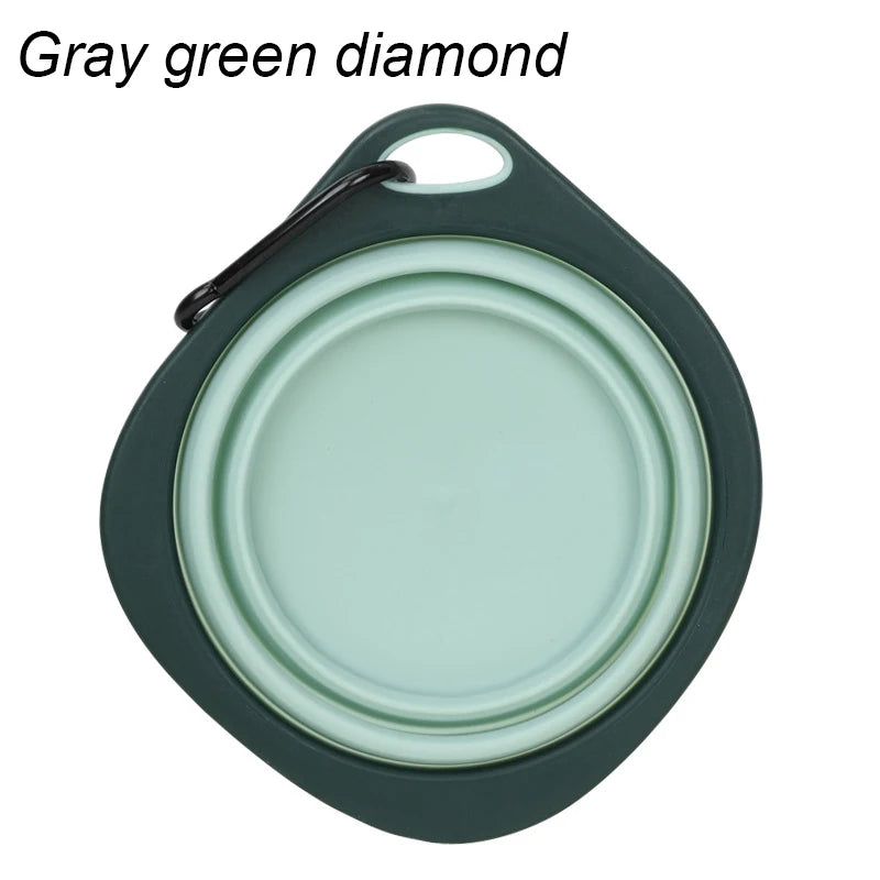 🐾🥣 Folding Silicone Pet Travel Bowl – Collapsible Outdoor Feeder